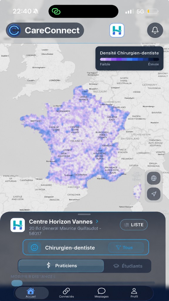 Densité par spécialité